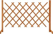 vidaXL Vedação em treliça para jardim 120x90 cm abeto maciço laranja
