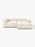 Sofá de canto modular em mistura de linho Lennon (2 lugares)