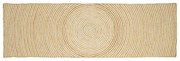vidaXL Tapete Natural e Branco 60 x 200 cm Juta