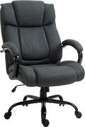 Vinsetto Cadeira de escritório, Cadeira ergonômica de secretária, cadeira giratória com apoio de braço estofado, até 220 kg, Cinza | Aosom Portugal