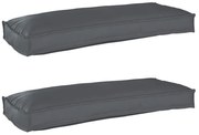 vidaXL Almofadas para Palete para Banco 2 pcs Antracite 100x40x8 cm Tecido Oxford