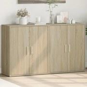 vidaXL Aparadores 2 pcs 60x31x70 cm derivados madeira carvalho sonoma