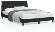 vidaXL Estrutura de cama c/ luzes LED 120x200 cm veludo preto