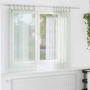 vidaXL Cortinas de voile com laços 2 pcs cinzento-claro 140x175 cm