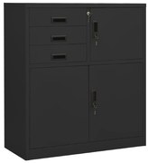 vidaXL Armário de escritório 90x40x102 cm aço antracite