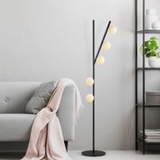 Candeeiro de Pé Domino – Preto e Creme – 31 x 52 x 167 cm