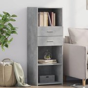 vidaXL Armário alto 45x42,5x124 cm derivados de madeira cinza cimento