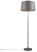 Candeeiro de pé em aço com abajur cinzento 45 cm ajustável - Parte Design,Moderno