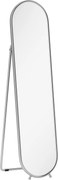 HOMCOM Espelho de Corpo Inteiro de Pé com Suporte Dobrável, Vidro e Metal, 40x4x160 cm, Prata | Aosom Portugal