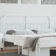 vidaXL Cabeceira de cama 180 cm metal branco