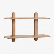 Estante De Parede Em Madeira Veleta Madeira De Manga & ↔︎ 80 Cm & 2 Prateleirass - Sklum