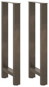 Pés de mesa de bar em aço natural, 2 peças, 50x (100-101) cm, aço