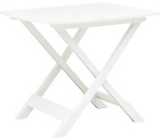 vidaXL Mesa de jardim dobrável 79x72x70 cm plástico branco