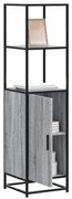 vidaXL Armário alto 35,5x35x139 cm madeira e metal cinza sonoma