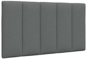 vidaXL Almofadão de cabeceira 90 cm tecido cinzento-escuro