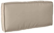 Almofada de Palete para Encosto Taupe 80x40x12 cm, em tecido Oxford.