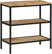 vidaXL Mesa consola 70x35x70 cm madeira de mangueira áspera maciça