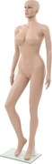 vidaXL Manequim feminino sexy base de vidro 180 cm bege