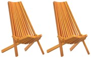 vidaXL Cadeira 2 pcs Castanho 69 x 56 x 84 cm Madeira Sólida de Acácia