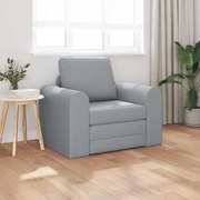 vidaXL Sofá Cama 2-em-1 Cinza Claro 98x71x83 cm Tecido