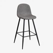 Pacote Com 4 Bancos Altos Glamm Gris Antracita & ↑75 Cm & Preto - Sklum