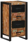 vidaXL Armário gavetas 40x40x75 cm madeira recuperada maciça multicor