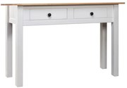 vidaXL Mesa consola 110x40x72 cm pinho maciço Panama branco