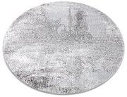 Tapete MEFE moderno  Circulo 8731 Vintage - Structural dois níveis de lã cinza cinzento