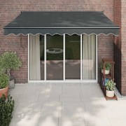 vidaXL Toldo retrátil automático 3,5x2,5 m antracite
