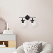 Candeeiro de Parede Roe – Preto – 36 x 24 x 16 cm