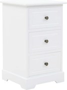 vidaXL Mesa de cabeceira em MDF e madeira de pinho 35x32x59 cm