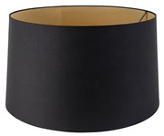 Abajur de algodão preto 45/50/28 com interior dourado Moderno