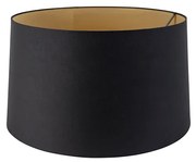 Abajur de algodão preto 45/50/28 com interior dourado