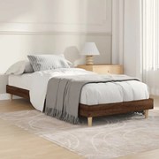vidaXL Estrutura cama s/ colchão derivados madeira carvalho castanho