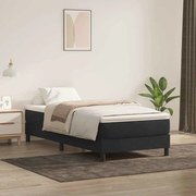 vidaXL Cama com molas sem colchão 80x220 cm veludo preto