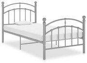 Estrutura de cama 90x200 cm metal cinzento