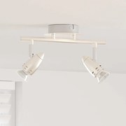 vidaXL Holofote de Teto 2 Vias Ajustáveis Níquel Mate GU10