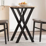 vidaXL Mesa de jantar estrutura em X 50x50x75 cm pinho e aço