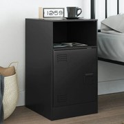 vidaXL Mesa de cabeceira 34,5x39x62 cm aço preto
