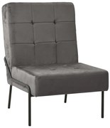 vidaXL Cadeira de descanso 65x79x87 cm veludo cinzento-escuro