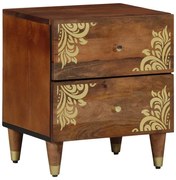 vidaXL Armário de Cabeceira com gaveta Marrom mel 40 x 33 x 46 cm