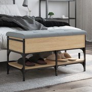 vidaXL Banco sapateira 82x42x45 cm derivados madeira carvalho sonoma