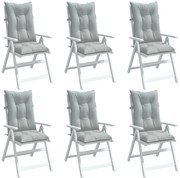 vidaXL Almofadões para cadeiras altas 6 pcs mesclado tecido