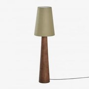 Candeeiro De Pé Em Madeira De Manga Malva ↑70 Cm & Sage Green Ø30 Cm - ↑40 Cm Mallorca - Sklum