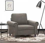 vidaXL Poltrona 60 cm veludo cinzento-claro