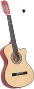 vidaXL Guitarra acústica cutaway com 6 cordas 38" madeira de tília