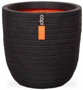 Capi Vaso oval Nature Row 43x41 cm preto KBLRO933