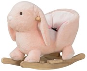 Baloiço Infantil com Forma de Coelho de Pelúcia Baloiço para Bebés 18-