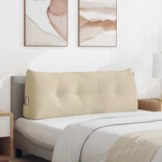 vidaXL Travesseiro para Costas Creme 120 x 24 x 50 cm tecido