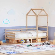 vidaXL Sofá-cama com telhado 90x200 cm madeira de pinho maciça